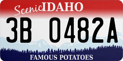 ID license plate 3B0482A