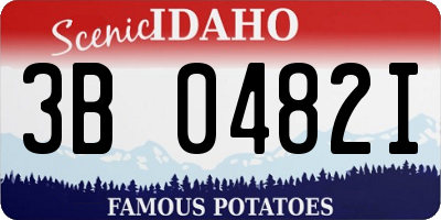 ID license plate 3B0482I