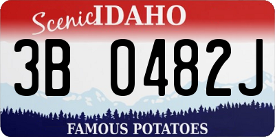 ID license plate 3B0482J