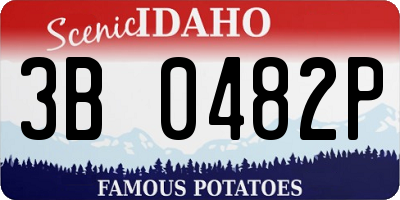 ID license plate 3B0482P