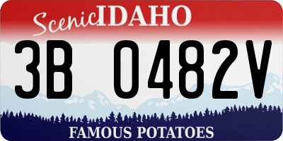 ID license plate 3B0482V