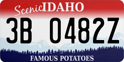 ID license plate 3B0482Z