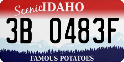 ID license plate 3B0483F