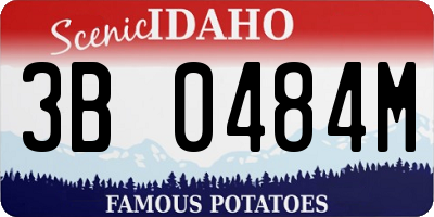 ID license plate 3B0484M