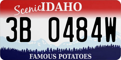 ID license plate 3B0484W