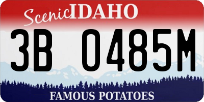 ID license plate 3B0485M
