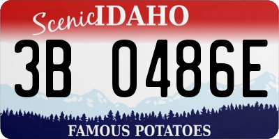 ID license plate 3B0486E