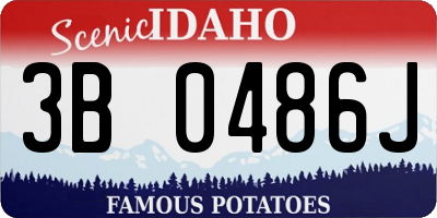 ID license plate 3B0486J