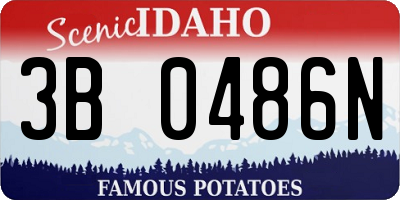 ID license plate 3B0486N