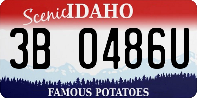 ID license plate 3B0486U