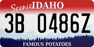 ID license plate 3B0486Z