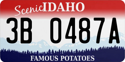 ID license plate 3B0487A
