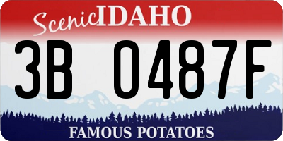 ID license plate 3B0487F
