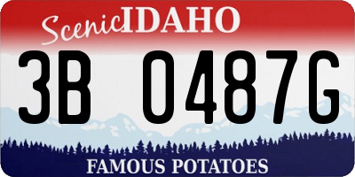 ID license plate 3B0487G