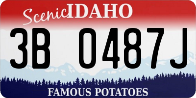 ID license plate 3B0487J