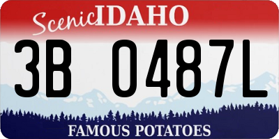 ID license plate 3B0487L