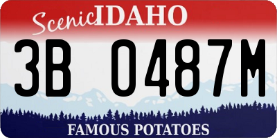 ID license plate 3B0487M