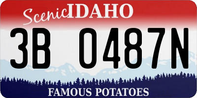 ID license plate 3B0487N