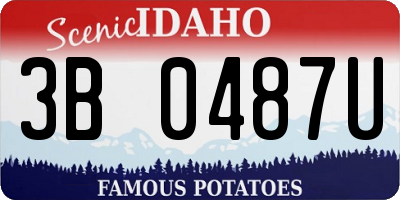 ID license plate 3B0487U