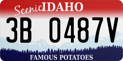 ID license plate 3B0487V