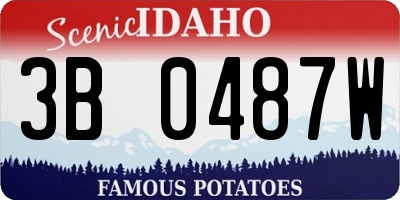 ID license plate 3B0487W