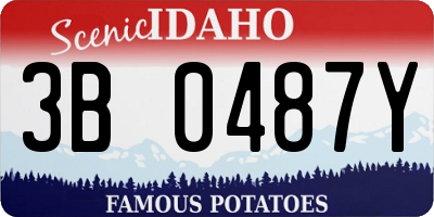 ID license plate 3B0487Y