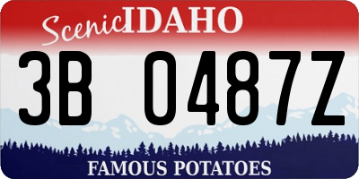 ID license plate 3B0487Z