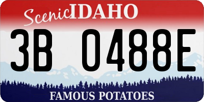 ID license plate 3B0488E