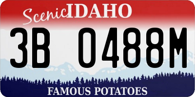 ID license plate 3B0488M