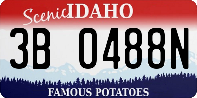 ID license plate 3B0488N