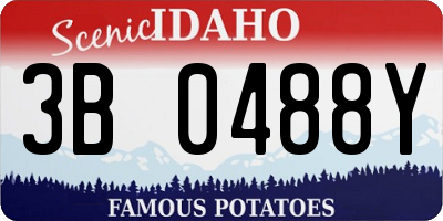 ID license plate 3B0488Y