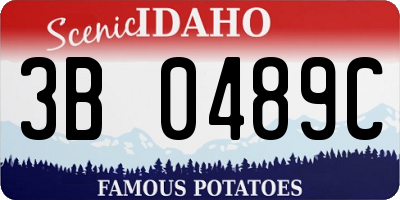 ID license plate 3B0489C
