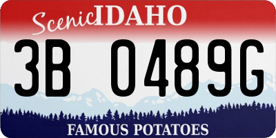 ID license plate 3B0489G