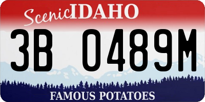 ID license plate 3B0489M