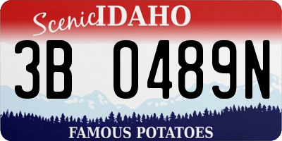 ID license plate 3B0489N