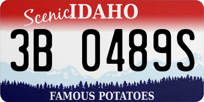 ID license plate 3B0489S