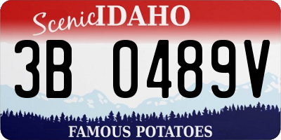 ID license plate 3B0489V