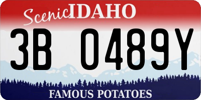 ID license plate 3B0489Y