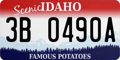 ID license plate 3B0490A