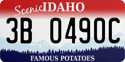 ID license plate 3B0490C
