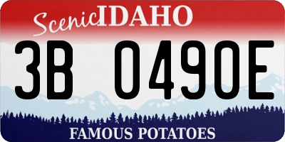 ID license plate 3B0490E