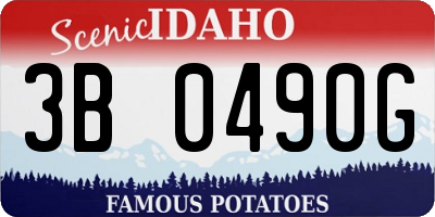 ID license plate 3B0490G