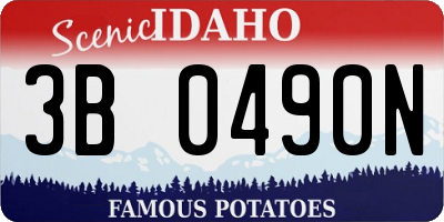 ID license plate 3B0490N