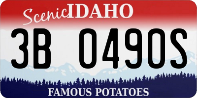 ID license plate 3B0490S