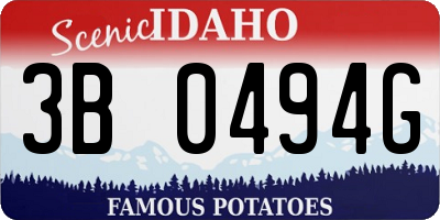 ID license plate 3B0494G