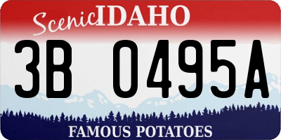 ID license plate 3B0495A