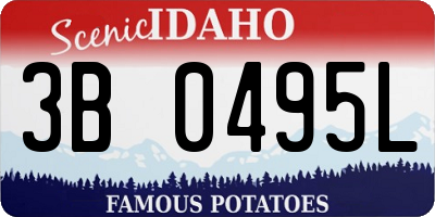 ID license plate 3B0495L