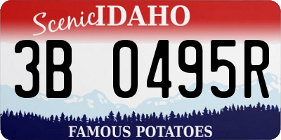 ID license plate 3B0495R