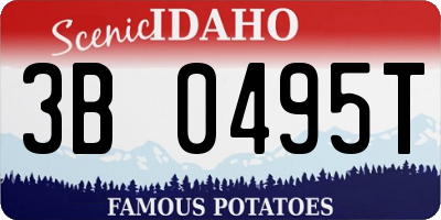 ID license plate 3B0495T