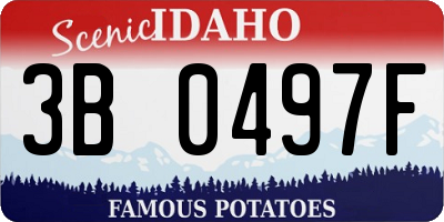 ID license plate 3B0497F
